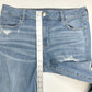 American Eagle Jeans Women 14 Hi Rise Jegging Blue Denim Grunge Distress Patches