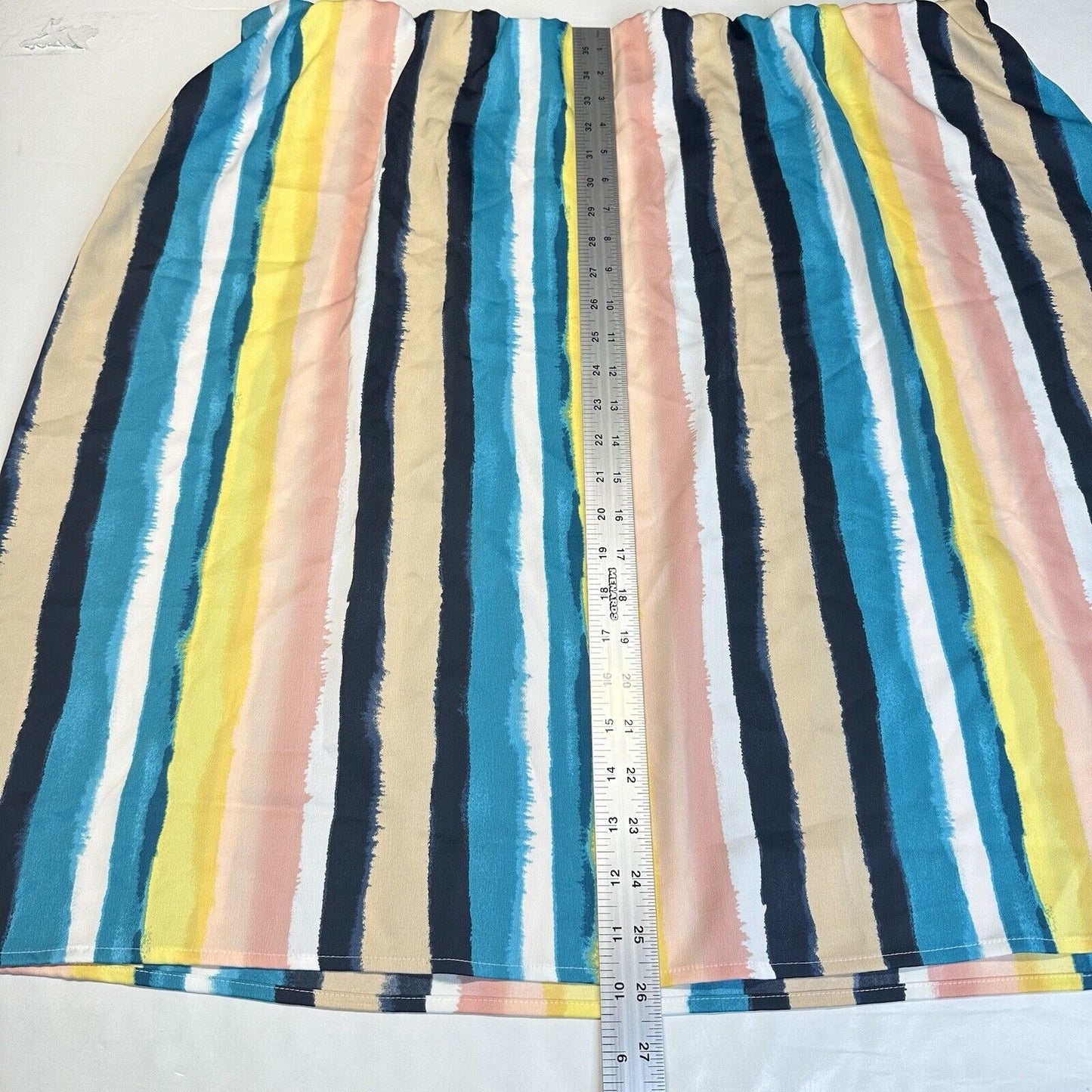 Lane Bryant Skirt Womens 22 24 Multicolor Stripes Lightweight Coastal NEW