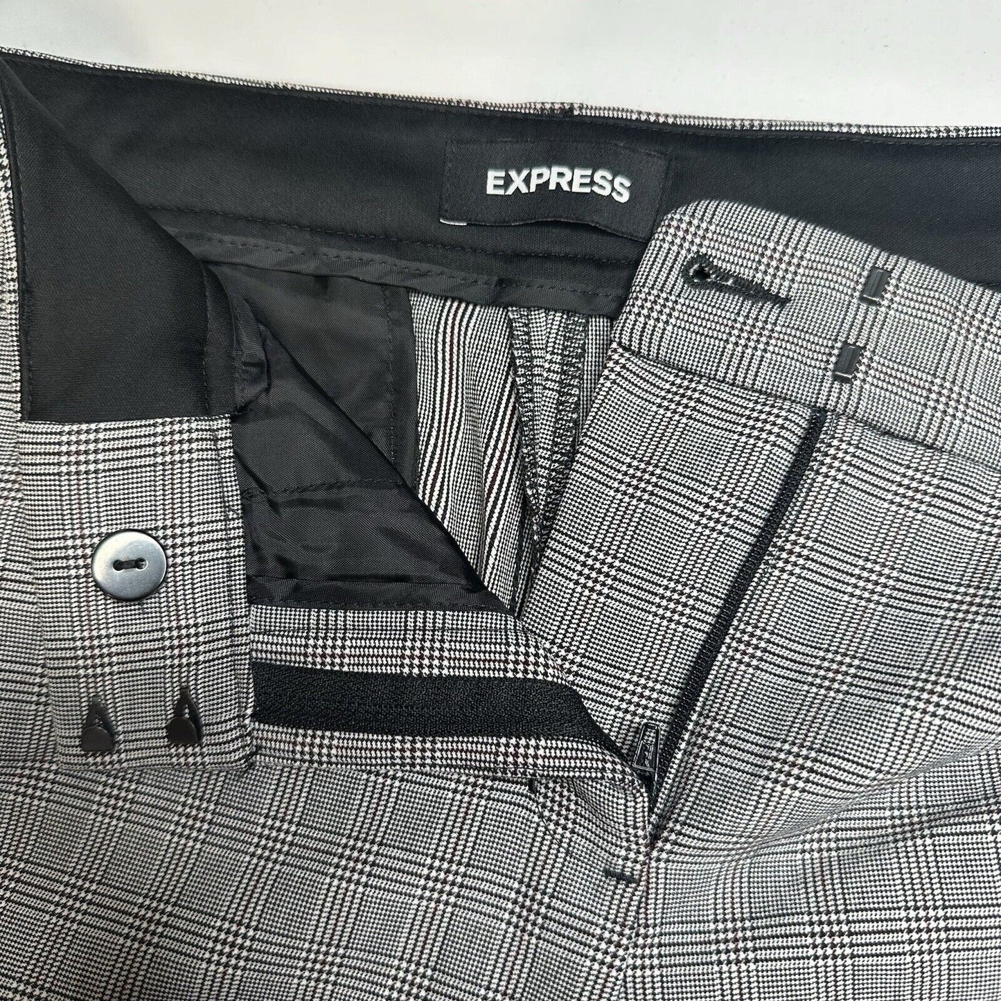 Express Pants Women 6 Columnist Plaid Barely Bootcut Midrise Dress Career Preppy