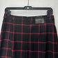 Banana Republic Skirt Women 6 Midi Red Black Plaid Faux Wrap Office Academia NEW