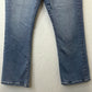 Lularoe Jeans Womens 28 US 6 8 Cropped Kick Flare Hi Rise Blue Denim Tummy Panel