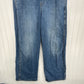 Levis Overalls Womens Large Wide Straight Leg Blue Denim Bibs 90s Y2K *Flaw