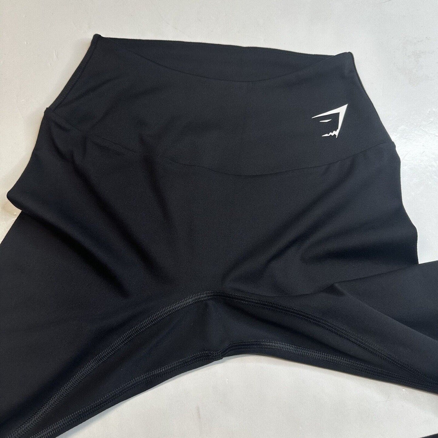 Gymshark Legging Small Fraction Black Womens Training Workout Gym Spellout EUC