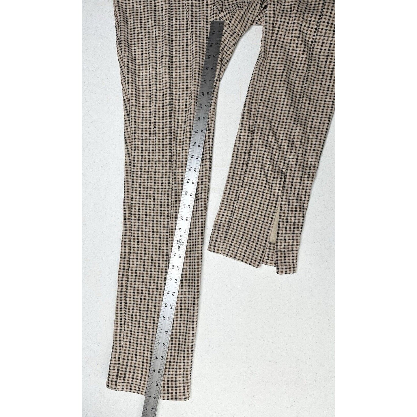 ILTM I Love Tyler Madison Pants Womens Medium Slim Leg Brown Plaid Career Preppy