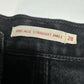 Levis Ribcage Jeans Womens 28 Straight Ankle Faded Black Denim Distressed Grunge