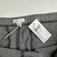 J Jill Pants 14 Straight Ankle Black White Plaid Pull On Cuffed Career Knit NEW