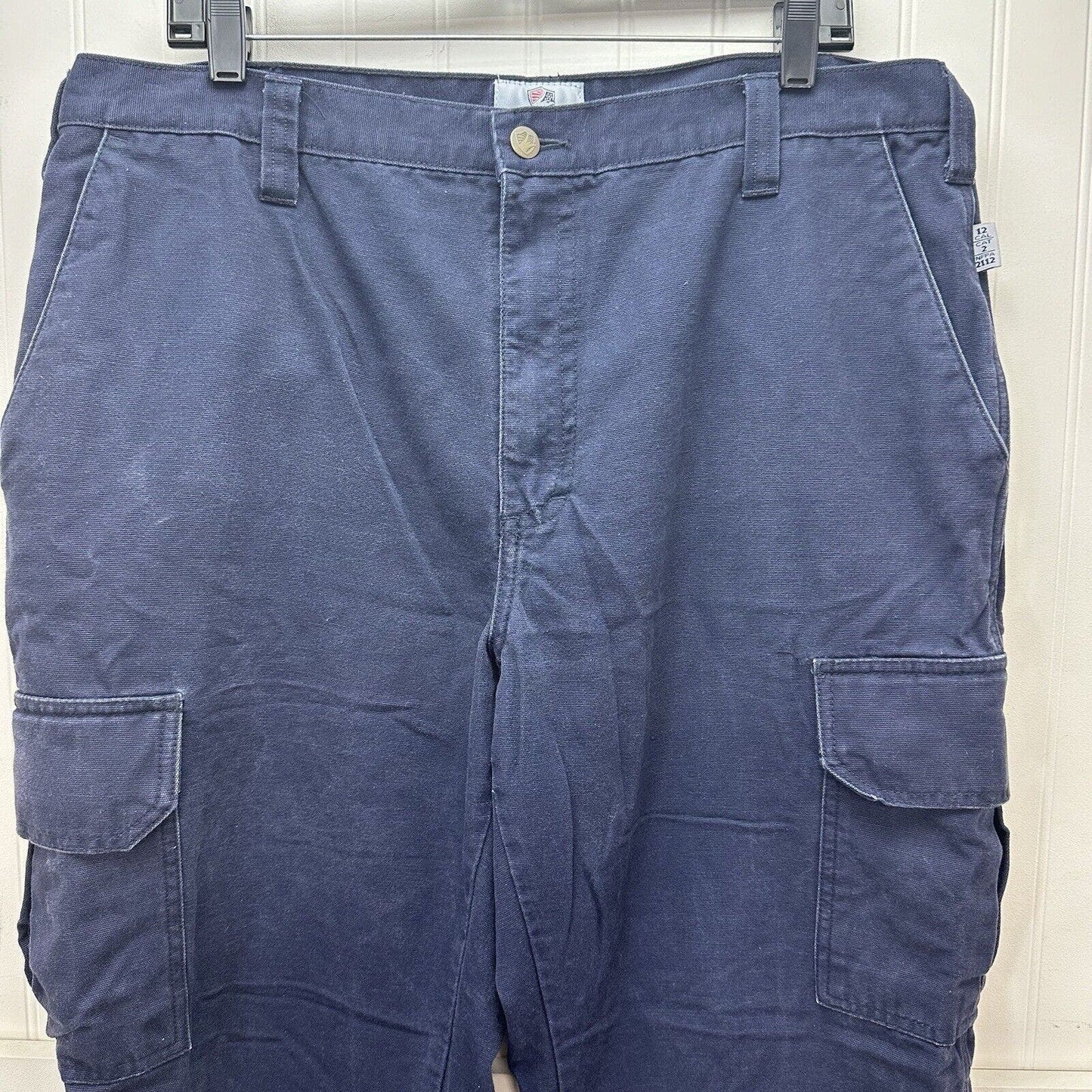 Tyndale FR Jeans Mens 38x30 Utility Cargo Fire Resistant CAT2 Blue Pant Tag40x32