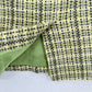 Theory Skirt Womens 4 Green Yellow Wool Woven Check Mini Lined Academia Preppy