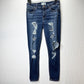 BKE Jeans Womens 28 Payton Midrise Ankle Skinny Blue Stretch Denim Distressed