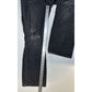 Levis Ribcage Jeans Womens 28 Straight Ankle Faded Black Denim Distressed Grunge