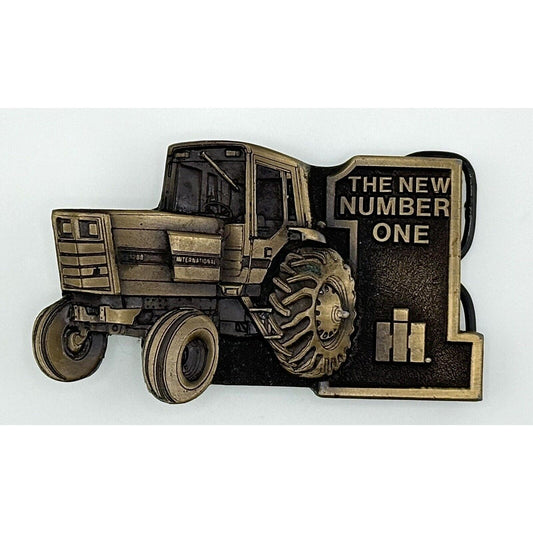 International Harvester Spec-Cast Brass Belt Buckle IH 5288 "The New Number One"