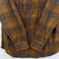 Territory Ahead Shirt Men Medium Button Corduroy Rust Brown Plaid Western Cowboy