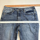 Vigoss Jeans Womens 18 Marley Straight Blue Distressed Stretch Denim Medium Wash