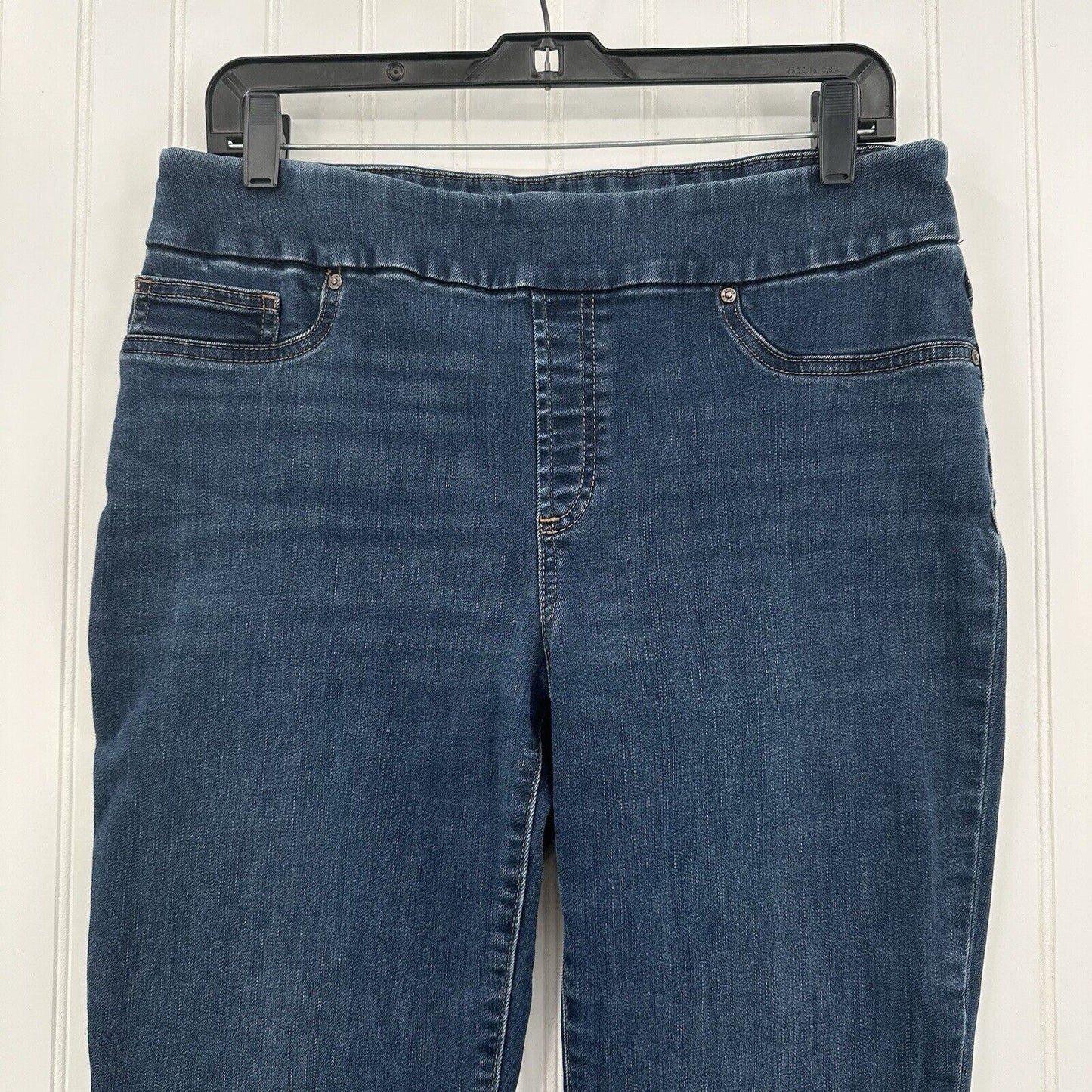 Chicos Jeans 1 US 8 Pull On Jegging Blue Stretch Denim Dark Wash Comfort