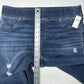 Old Navy Jeans Womens 12 Rockstar Super Skinny Jegging Blue Denim Distressed NEW