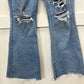 American Eagle Jeans 18 Super Hi Rise Flare Next Level Blue Denim Distress Boho