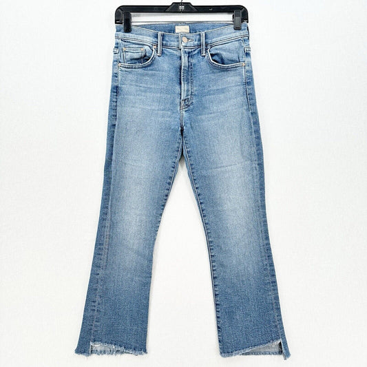 Mother Jeans Womens 27 Insider Crop Step Fray Blue Denim Promises To Keep