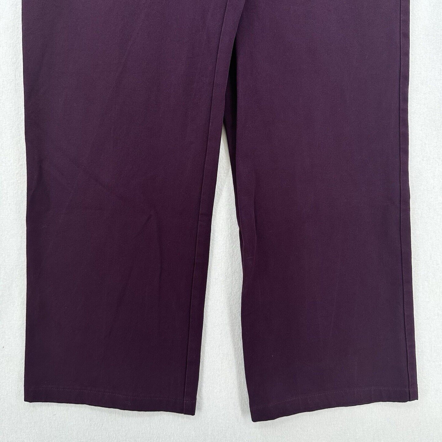 St John Sport Pants Womens 12 Wide Leg Ankle Purple Zip Career Contemporary