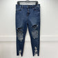 American Eagle Jeans 16 Super Hi Rise Jegging Super Stretch Blue Denim Distress