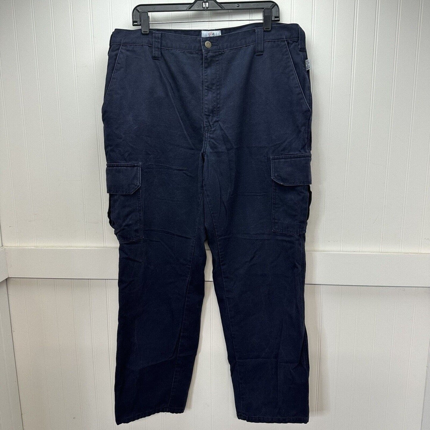 Tyndale FR Jeans Mens 38x30 Utility Cargo Fire Resistant CAT2 Blue Pant Tag40x32