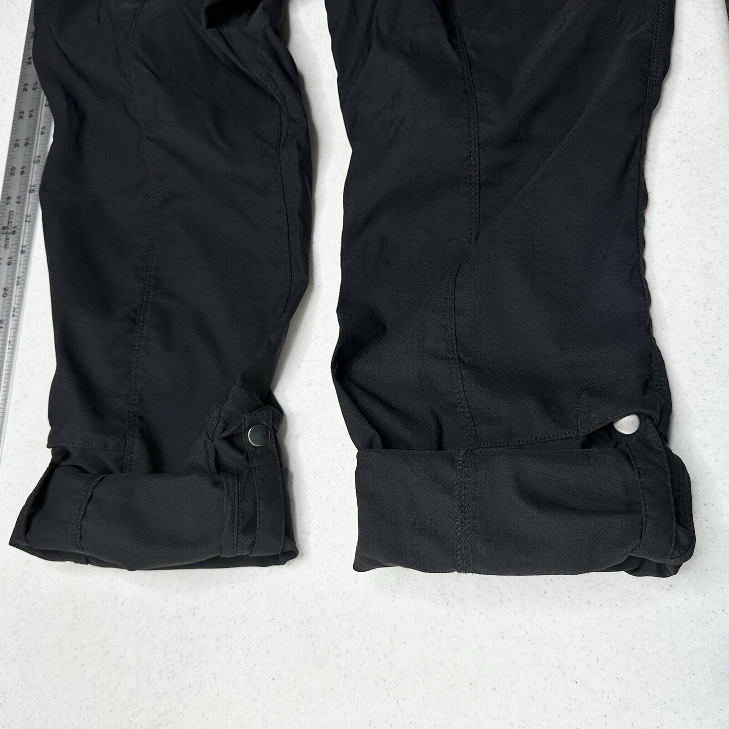 Duluth Trading Pants 14x29 Dry On The Fly Convertible Black Hiking Roll Up EUC