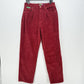 Empyre Jeans Womens Large 12 Corduroy Tori Baggy Straight Red Preppy Skater