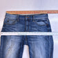 Judy Blue Jeans Womens 7/28 Blue Boyfriend Midrise Denim Distressed Medium Wash