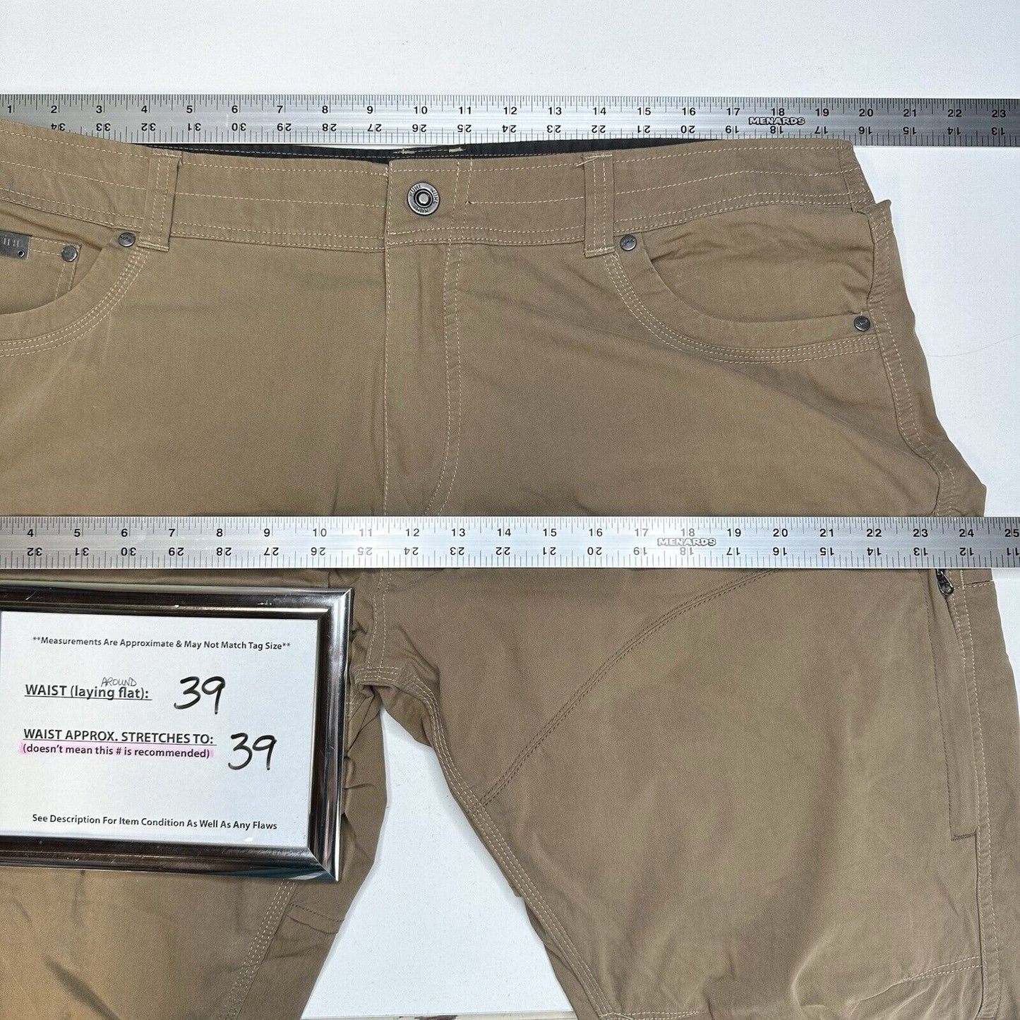 KUHL Pants Mens 38x30 Konfidant Air Brown Vented Hiking Outdoor Trail UPF50