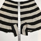 Alice Olivia Shorts 12 Pleats High Rise Beige Black Stripes Silver Dressy *Spot