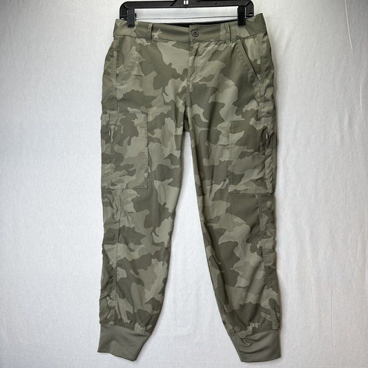 Prana Pants Womens 6 Sky Canyon Jogger Green Camo Hiking UPF50 Wicking *Spot