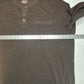 Duluth Trading Shirt Mens 2XL Henley Waffle Knit Thermal Brown Long Sleeve Work