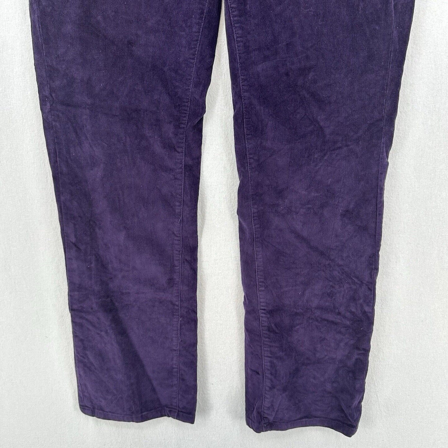 Jag Jeans Womens 14W Corduroy Straight Purple Preppy Pull On *See Measurements