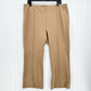 Express Pants Womens XL Columnist Wide Leg Crop High Rise Tan Ponte Career