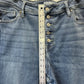 Kancan Jeans Womens 22 Flare Blue Stretch Denim Button Fly Distressed Cowboy