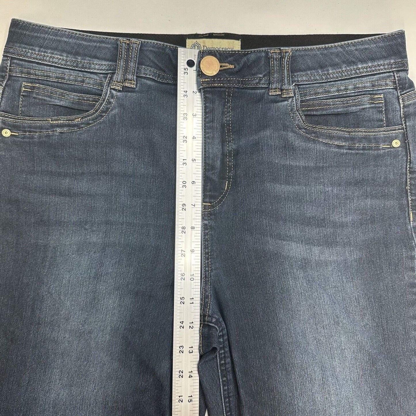 Democracy Jeans Womens 14 Skinny Ab Technology Blue Stretch Denim Booty Lift