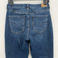 American Eagle Jeans Womens 10 Curvy Hi Rise Dream Jegging Blue Denim Distress