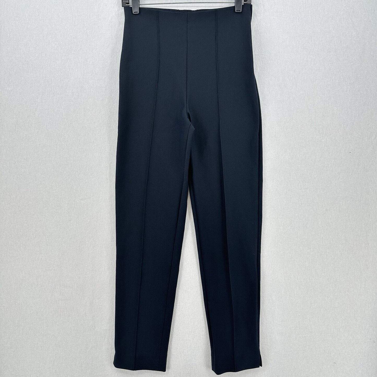 Lauren Vidal Paris Pants 6 Small High Rise Slim Miracle Navy Minimal Career EUC