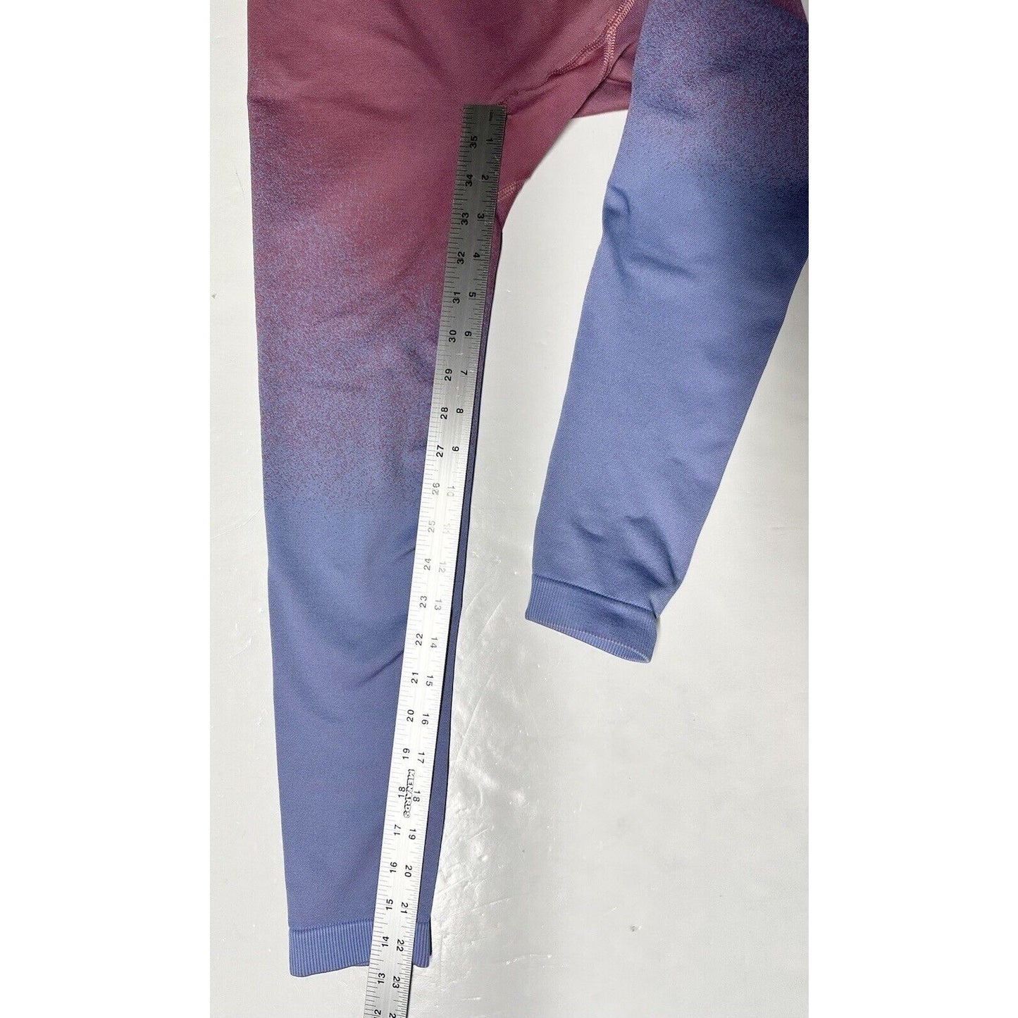 Gymshark Legging Womens Small Adapt Ombre Seamless Pink Blue Training EUC