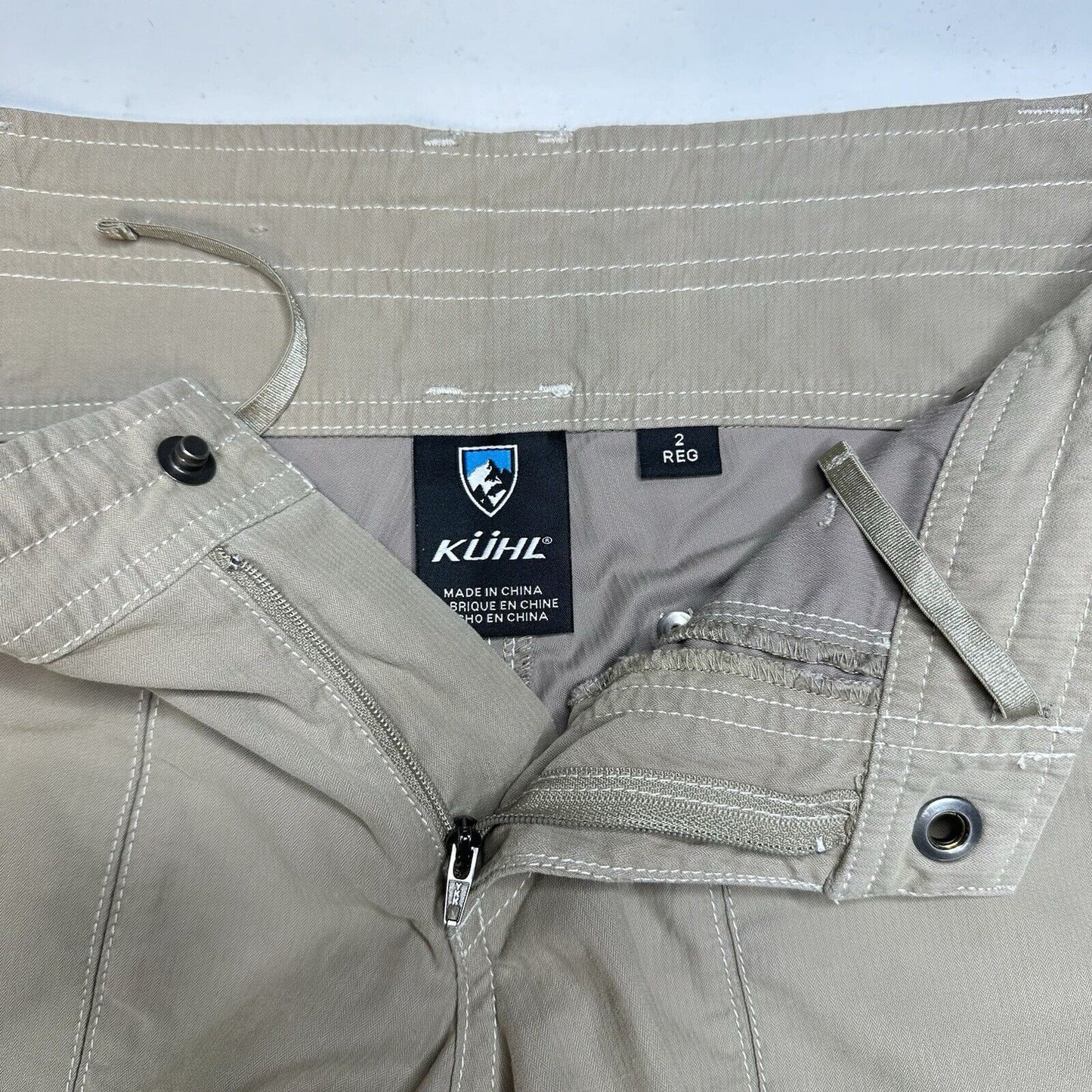 KUHL Pants Womens 2 Kendra Hiking Pant Beige Trail Gorpcore Outdoor Fishing