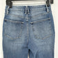 Good American Jeans Women 6 28 Good Waist Crop Skinny Ankle Blue Denim Distress