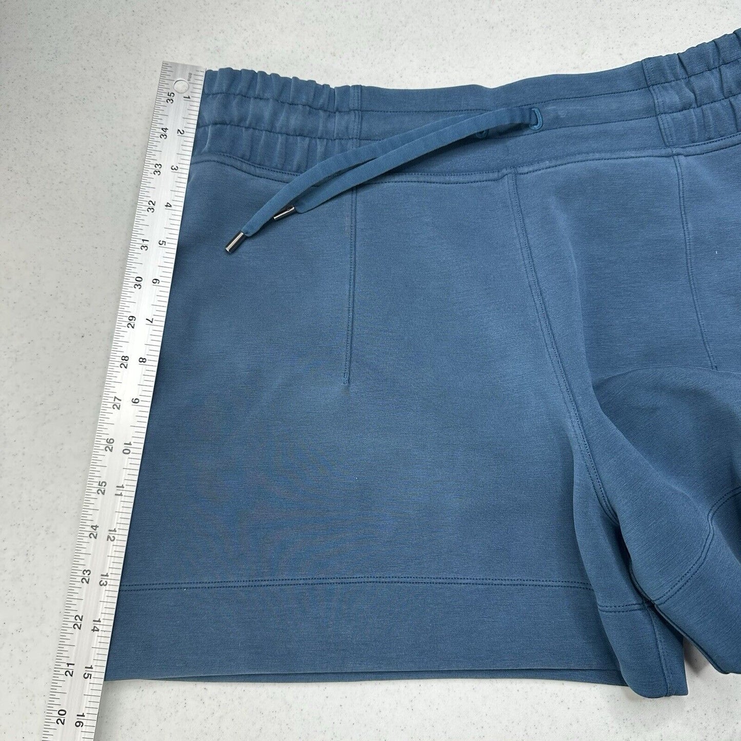 Lululemon Shorts Womens 10 Soft Ambitions High Rise Short Blue Lounge Cozy Comfy