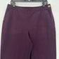 St John Sport Pants Womens 12 Wide Leg Ankle Purple Zip Career Contemporary