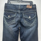 Helix Jeans Mens 34x30 Blue Bootcut Denim Dark Wash Thick Stitch 100% Cotton EUC