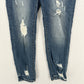 BKE Jeans Womens 27 Parker High Rise Ankle Skinny Blue Denim Grunge Distressed