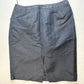 Lafayette 148 Skirt Women 12 Navy Blue Pencil Knee Length Back Slit Acetate/Silk