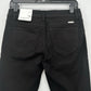 Kancan Jeans Womens 9 28 Skinny Midrise Black Stretch Denim Fray Zipper Hem NEW