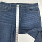 Chicos Jeans 2 Womens 12 Straight Crop Blue Stretch Denim Casual Dark Wash