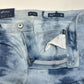 J Jill Jeans Womens 16 High Rise Cropped Tie Dye Island Blue Denim Coastal NEW