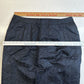 Lafayette 148 Skirt Women 12 Navy Blue Pencil Knee Length Back Slit Acetate/Silk