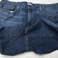 Good American Jeans Womens 22 Good Straight Blue Denim Distressed Fray EUC